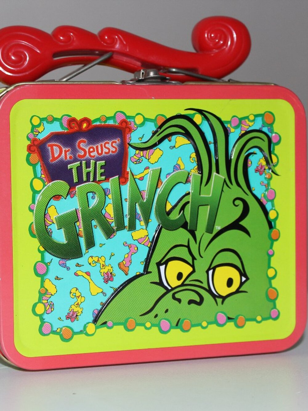 Vintage Dr. Suess How The Grinch Stole Christmas Mini Metal Tin Lunchbox 2000 5"